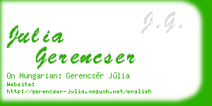 julia gerencser business card